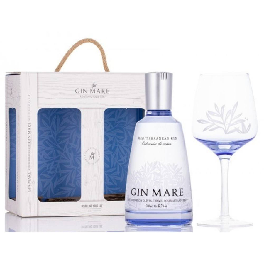 Gin Mare Mediterranean Gin 0,7L 42,7% ajándékcsomag G&T pohárral